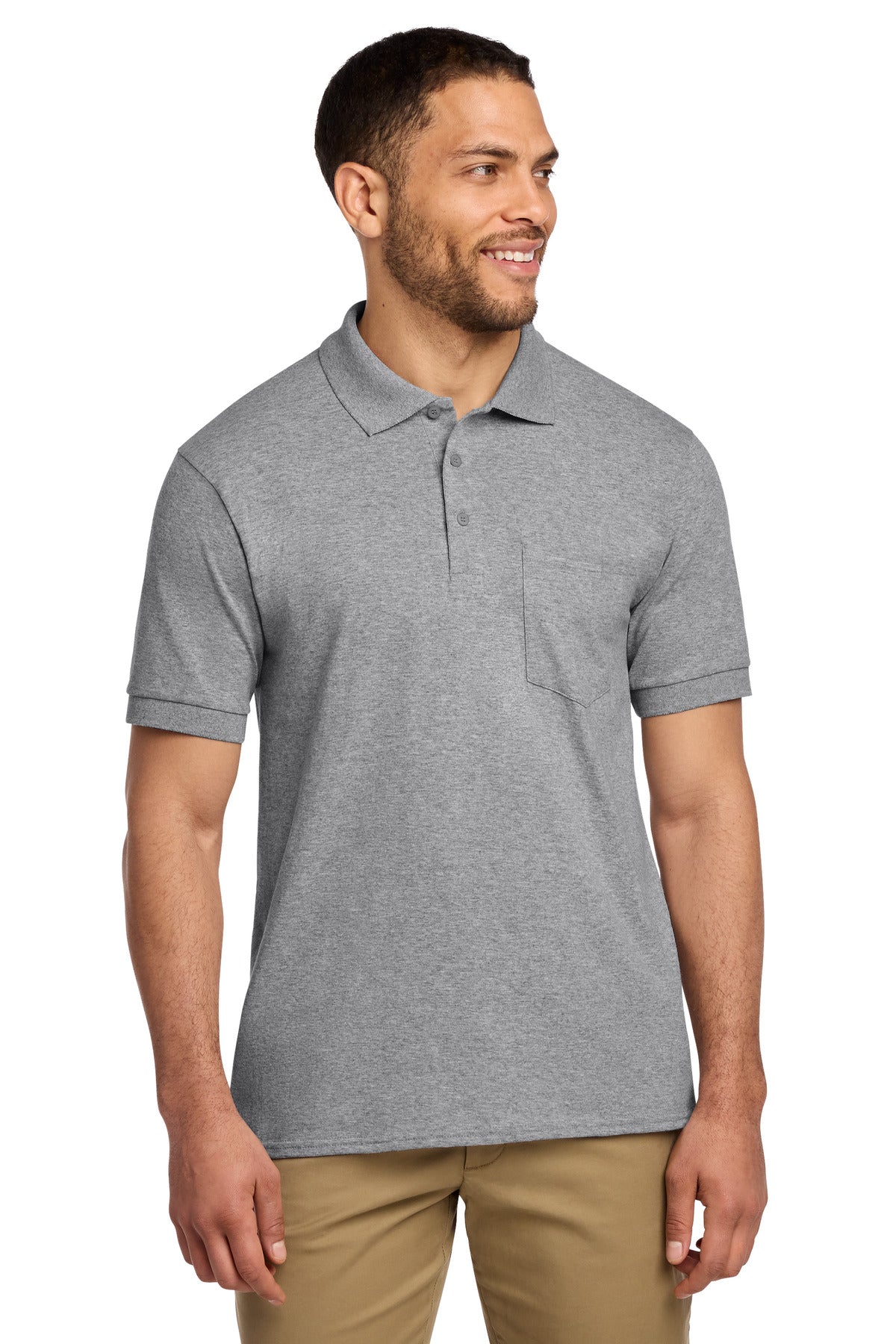 Port & Co® Core Blend Jersey Knit Pocket Polo. KP55P