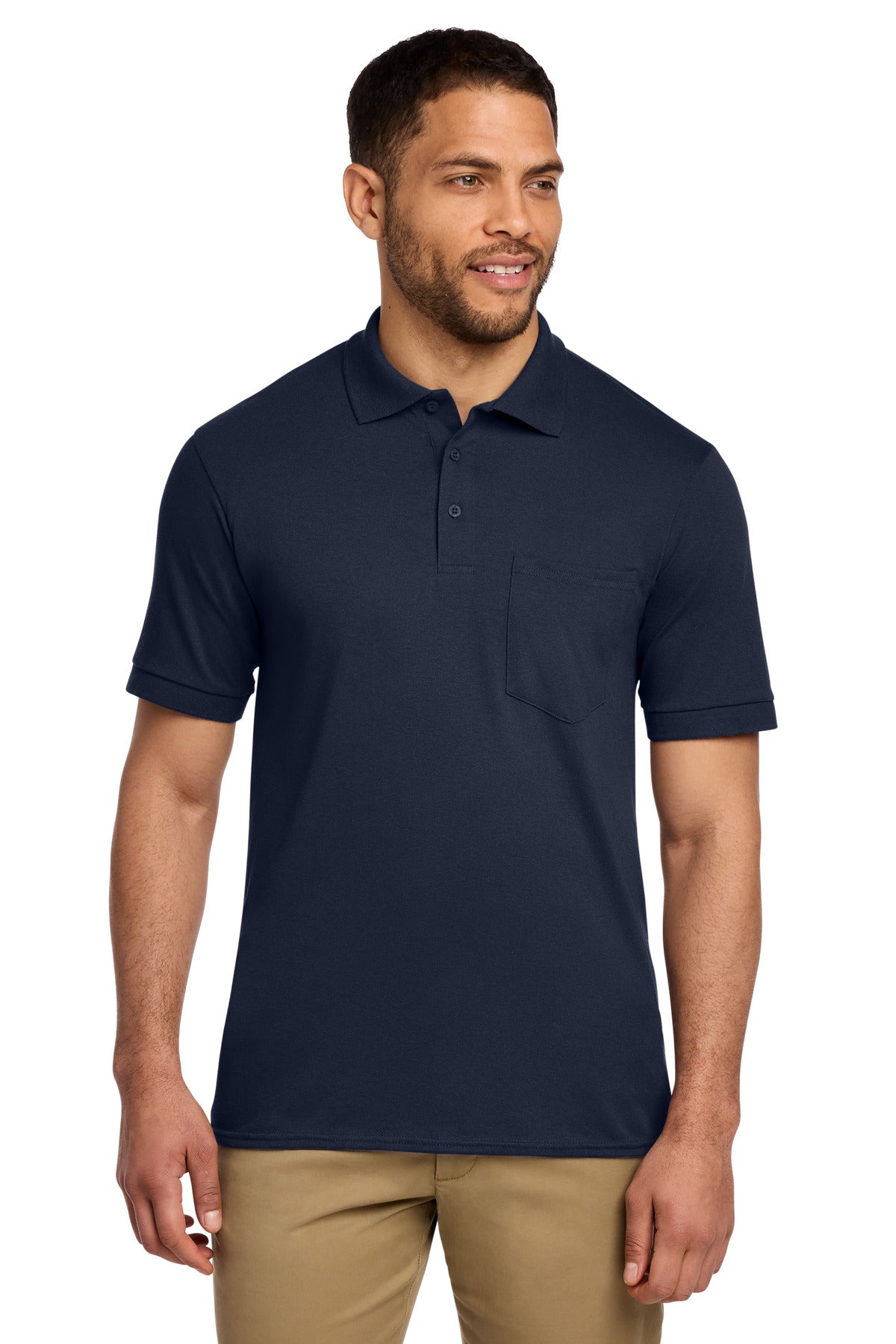 Port & Co® Core Blend Jersey Knit Pocket Polo. KP55P