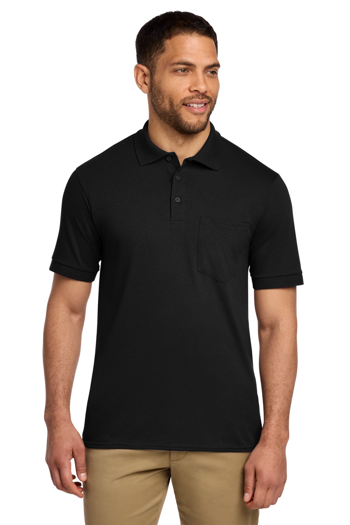 Port & Co® Core Blend Jersey Knit Pocket Polo. KP55P