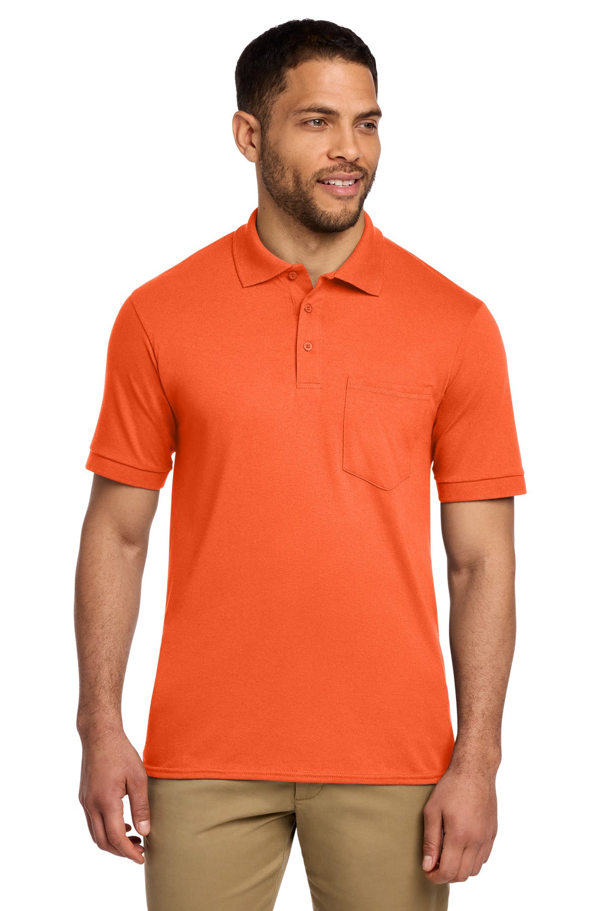 Port & Co® Core Blend Jersey Knit Pocket Polo. KP55P