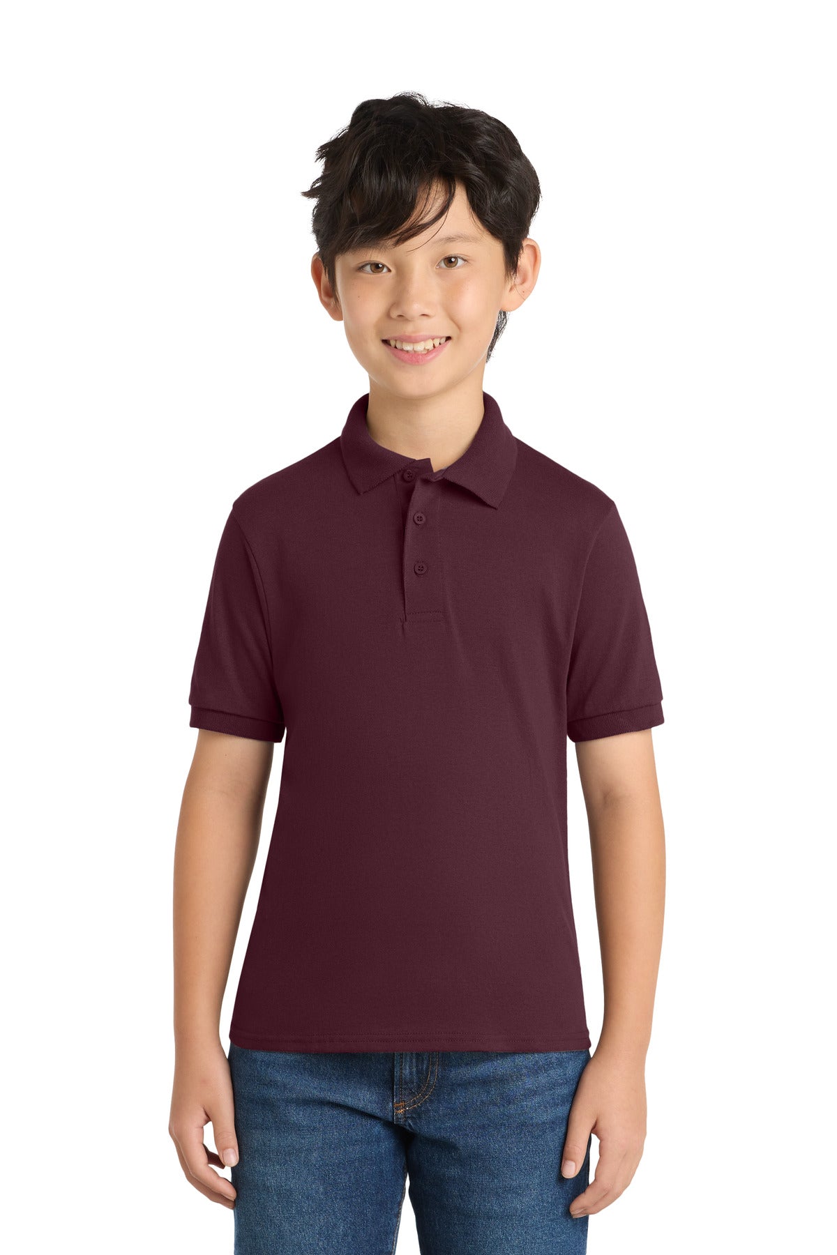 Port & Co® Youth Core Blend Jersey Knit Polo. KP55Y