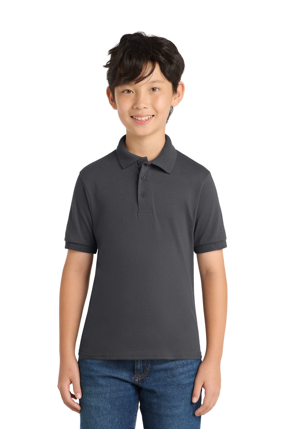 Port & Co® Youth Core Blend Jersey Knit Polo. KP55Y