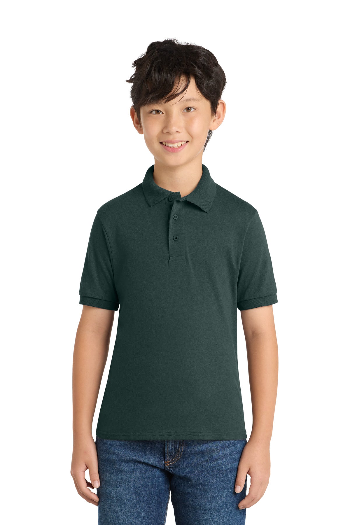 Port & Co® Youth Core Blend Jersey Knit Polo. KP55Y