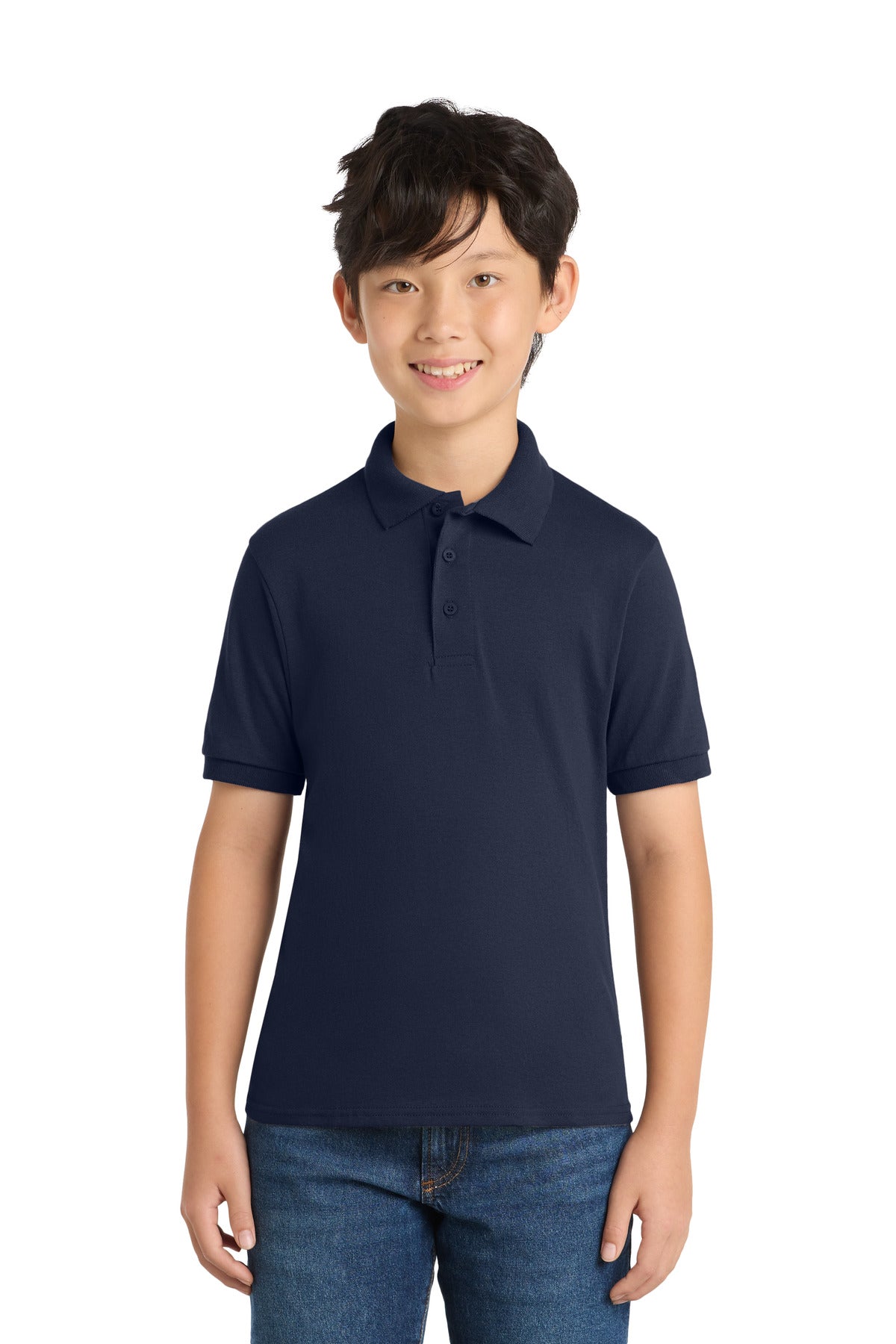 Port & Co® Youth Core Blend Jersey Knit Polo. KP55Y
