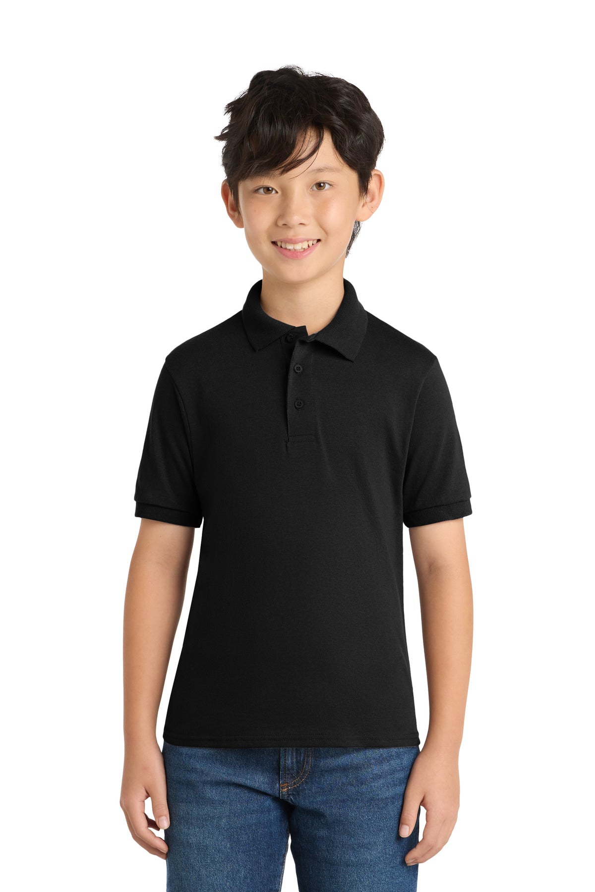 Port & Co® Youth Core Blend Jersey Knit Polo. KP55Y