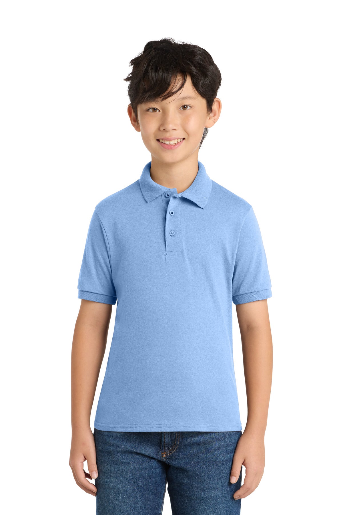 Port & Co® Youth Core Blend Jersey Knit Polo. KP55Y