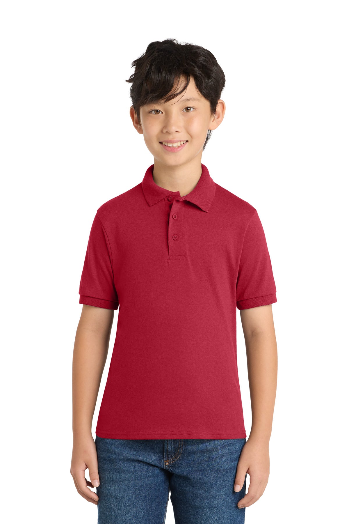Port & Co® Youth Core Blend Jersey Knit Polo. KP55Y