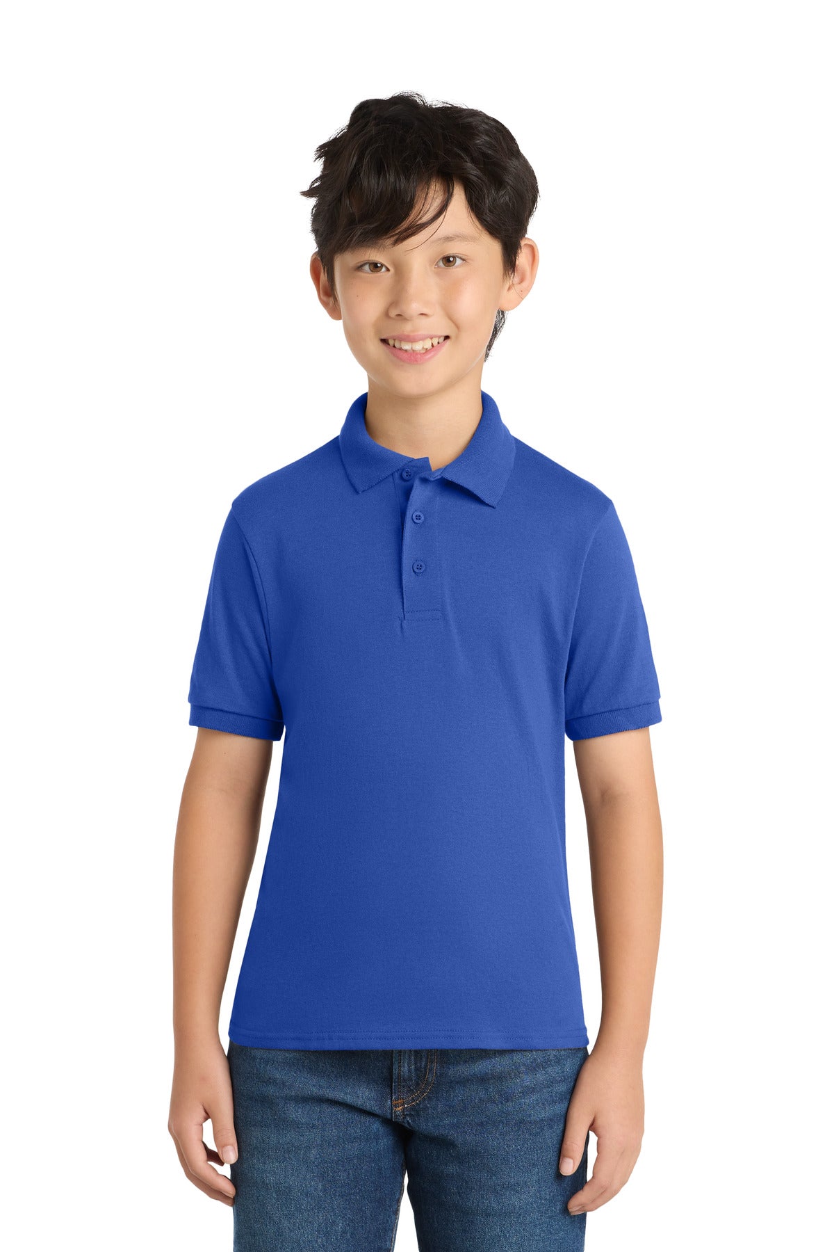 Port & Co® Youth Core Blend Jersey Knit Polo. KP55Y