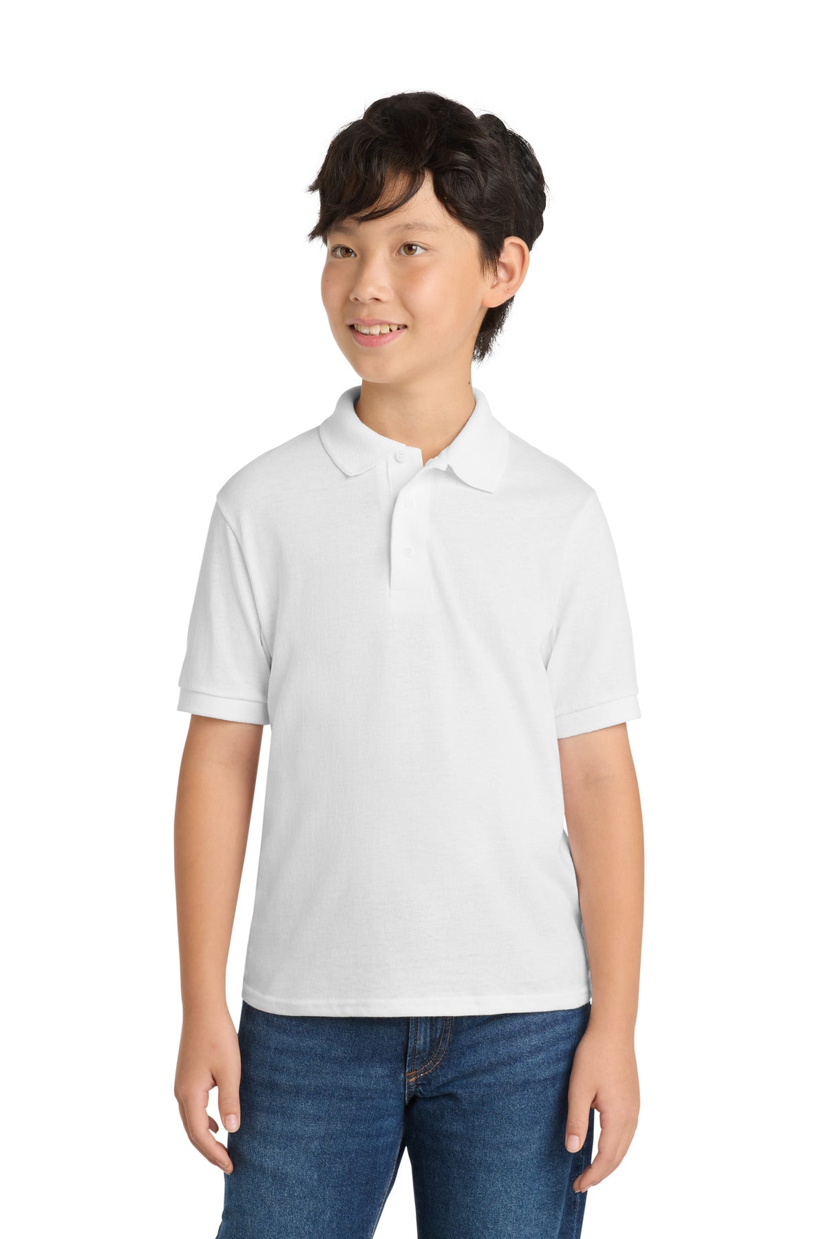 Port & Co® Youth Core Blend Jersey Knit Polo. KP55Y