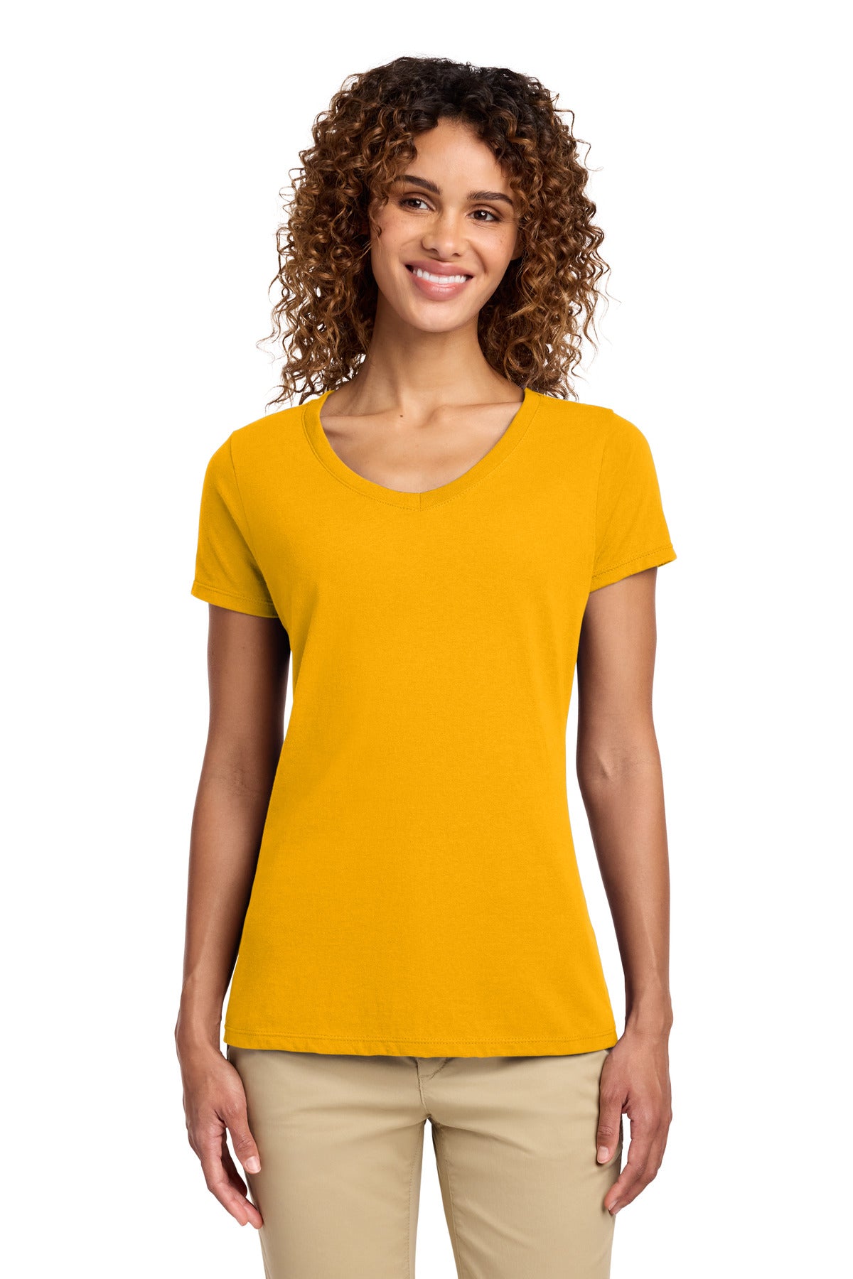 Port & Co® Women's Fan Favorite V-Neck Tee. LPC450V