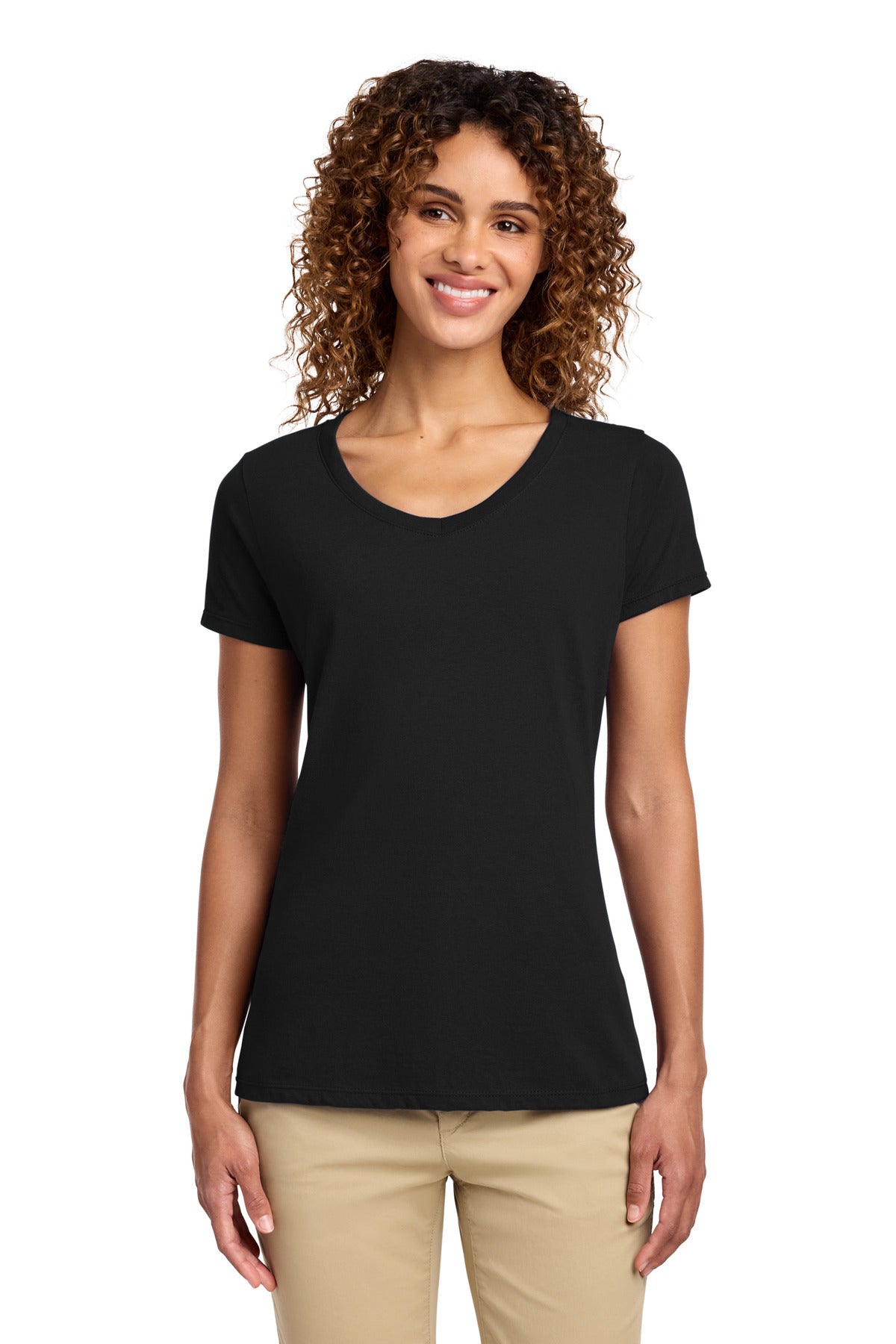 Port & Co® Women's Fan Favorite V-Neck Tee. LPC450V