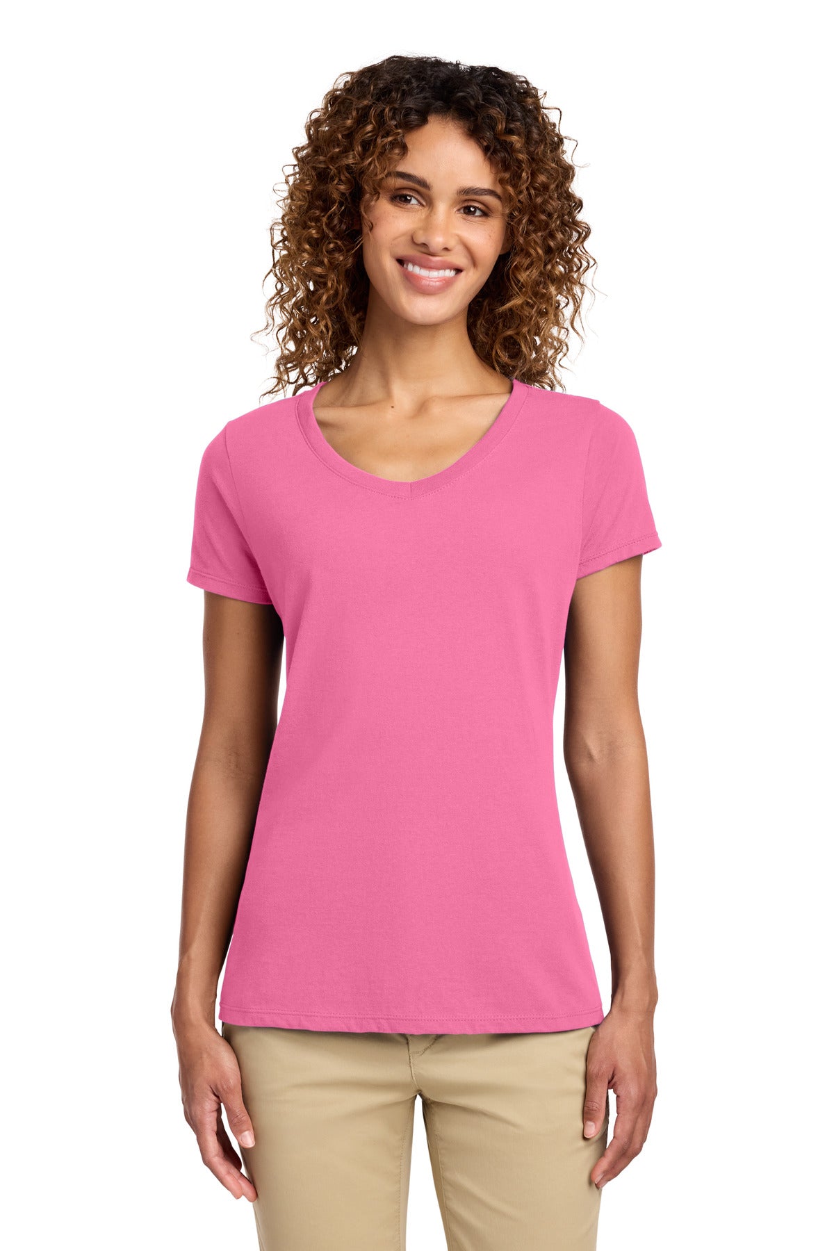 Port & Co® Women's Fan Favorite V-Neck Tee. LPC450V