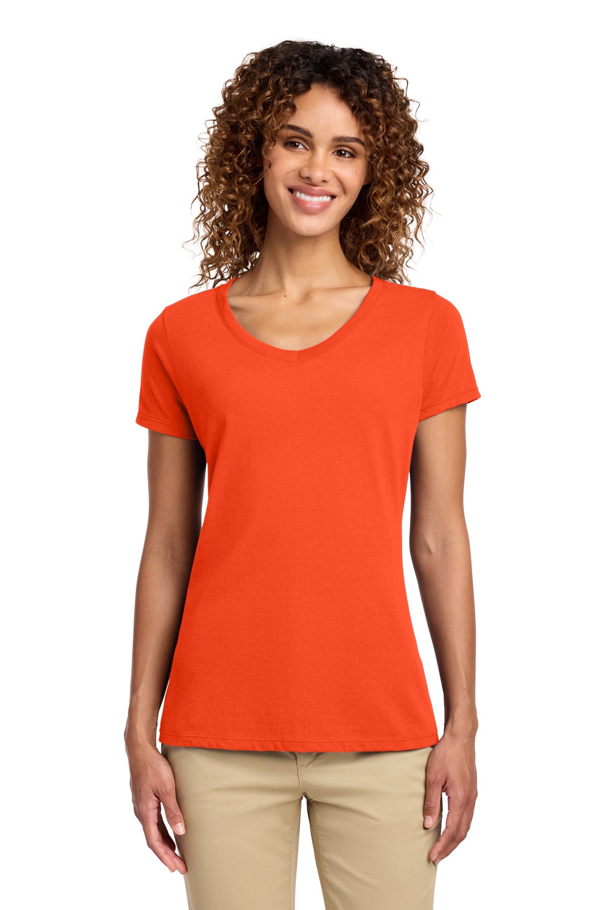 Port & Co® Women's Fan Favorite V-Neck Tee. LPC450V