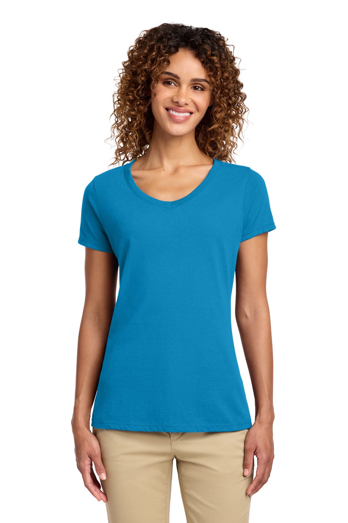 Port & Co® Women's Fan Favorite V-Neck Tee. LPC450V
