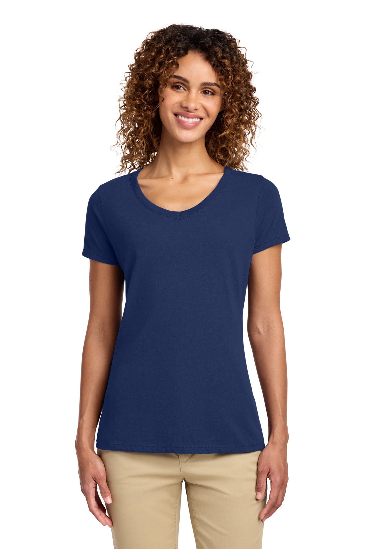 Port & Co® Women's Fan Favorite V-Neck Tee. LPC450V