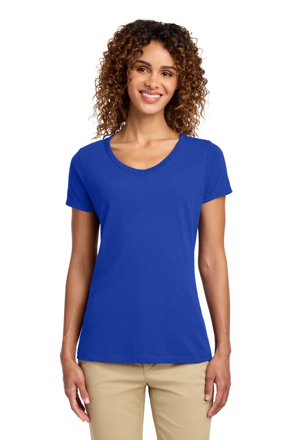 Port & Co® Women's Fan Favorite V-Neck Tee. LPC450V