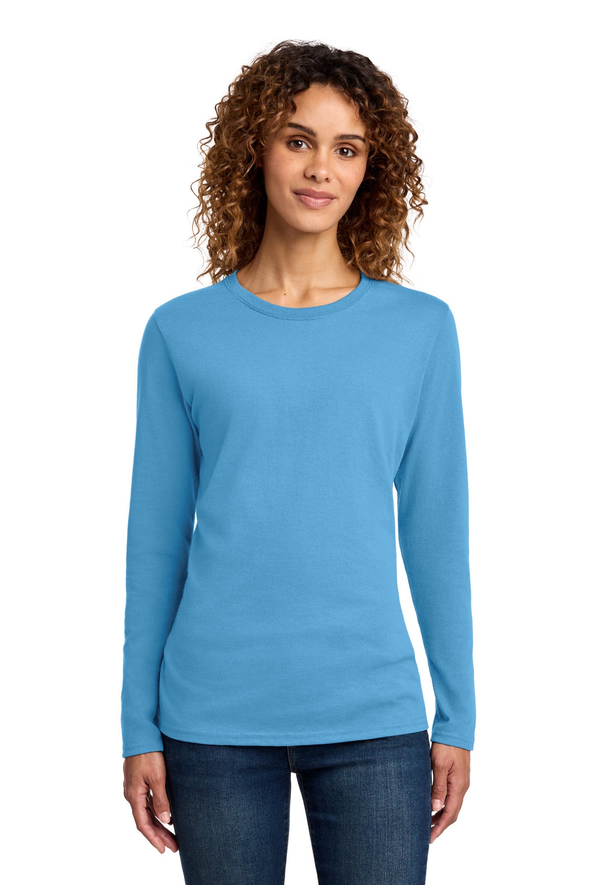 Port & Co® Women's Long Sleeve Core Cotton Tee. LPC54LS