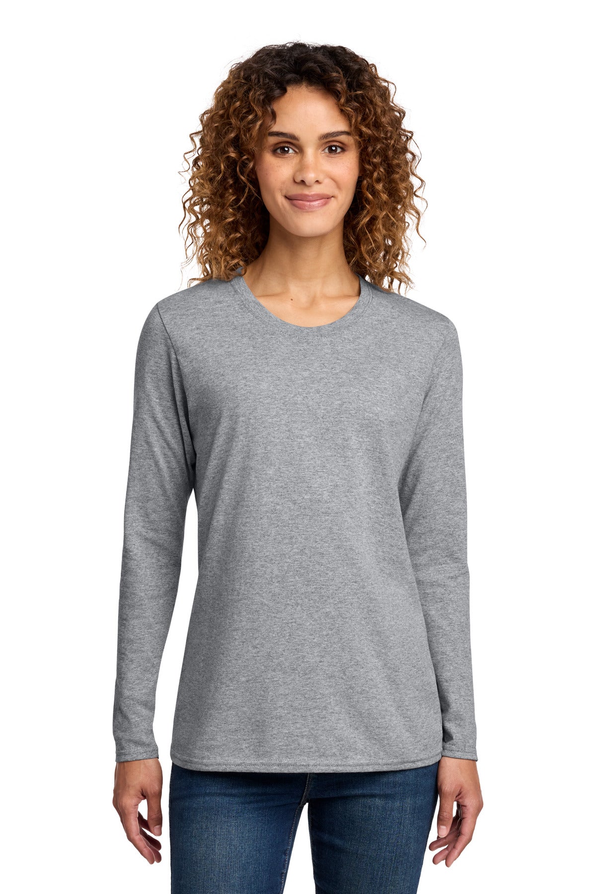 Port & Co® Women's Long Sleeve Core Cotton Tee. LPC54LS