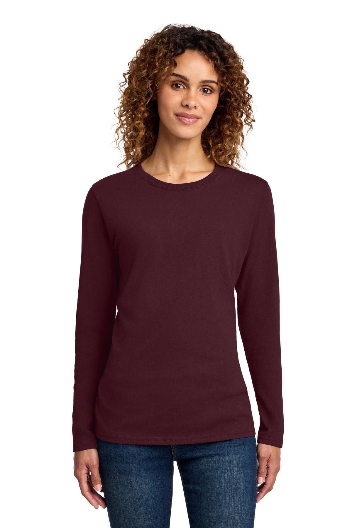 Port & Co® Women's Long Sleeve Core Cotton Tee. LPC54LS