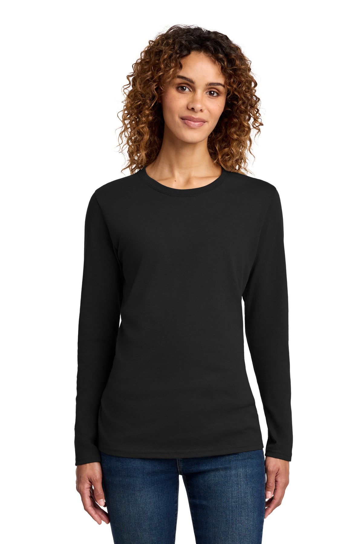 Port & Co® Women's Long Sleeve Core Cotton Tee. LPC54LS