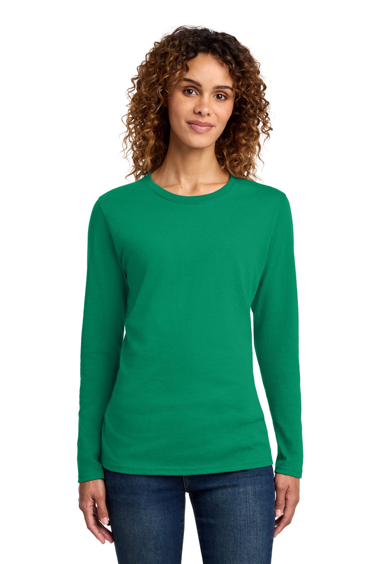 Port & Co® Women's Long Sleeve Core Cotton Tee. LPC54LS