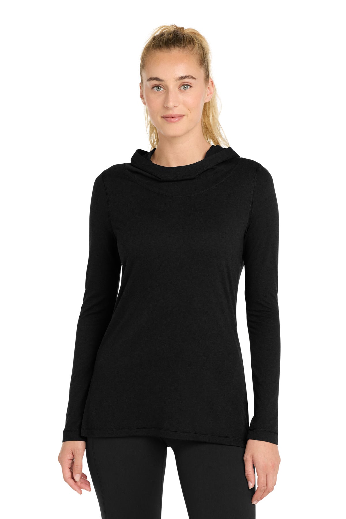 Sport-Tek® Women's PosiCharge ® Tri-Blend Wicking Long Sleeve Hoodie LST406