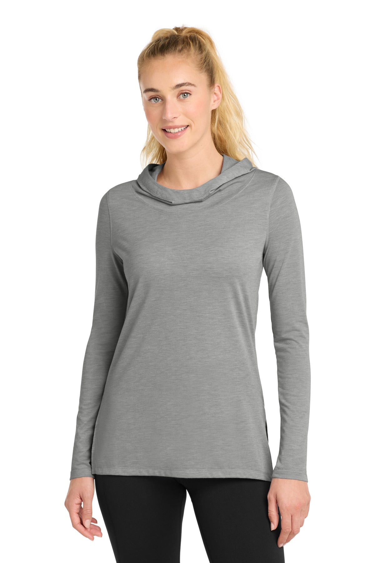 Sport-Tek® Women's PosiCharge ® Tri-Blend Wicking Long Sleeve Hoodie LST406