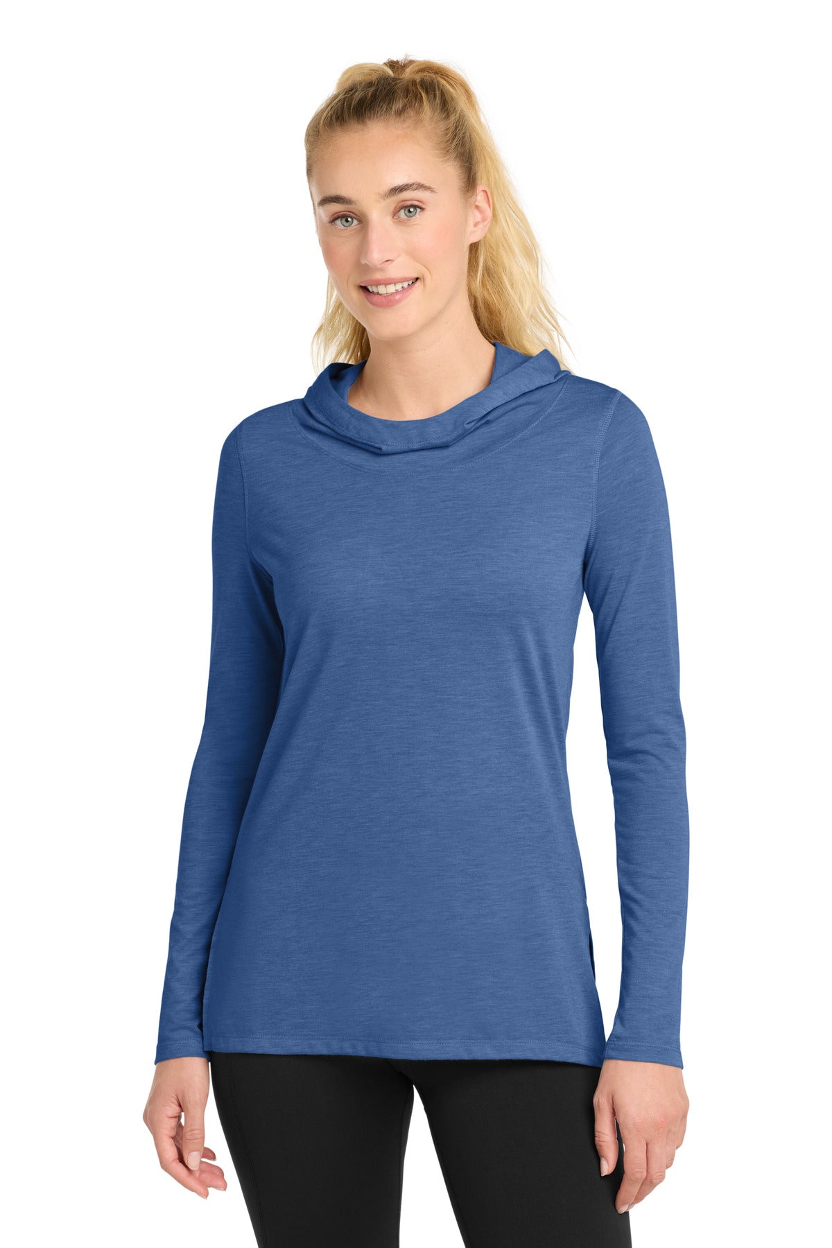 Sport-Tek® Women's PosiCharge ® Tri-Blend Wicking Long Sleeve Hoodie LST406