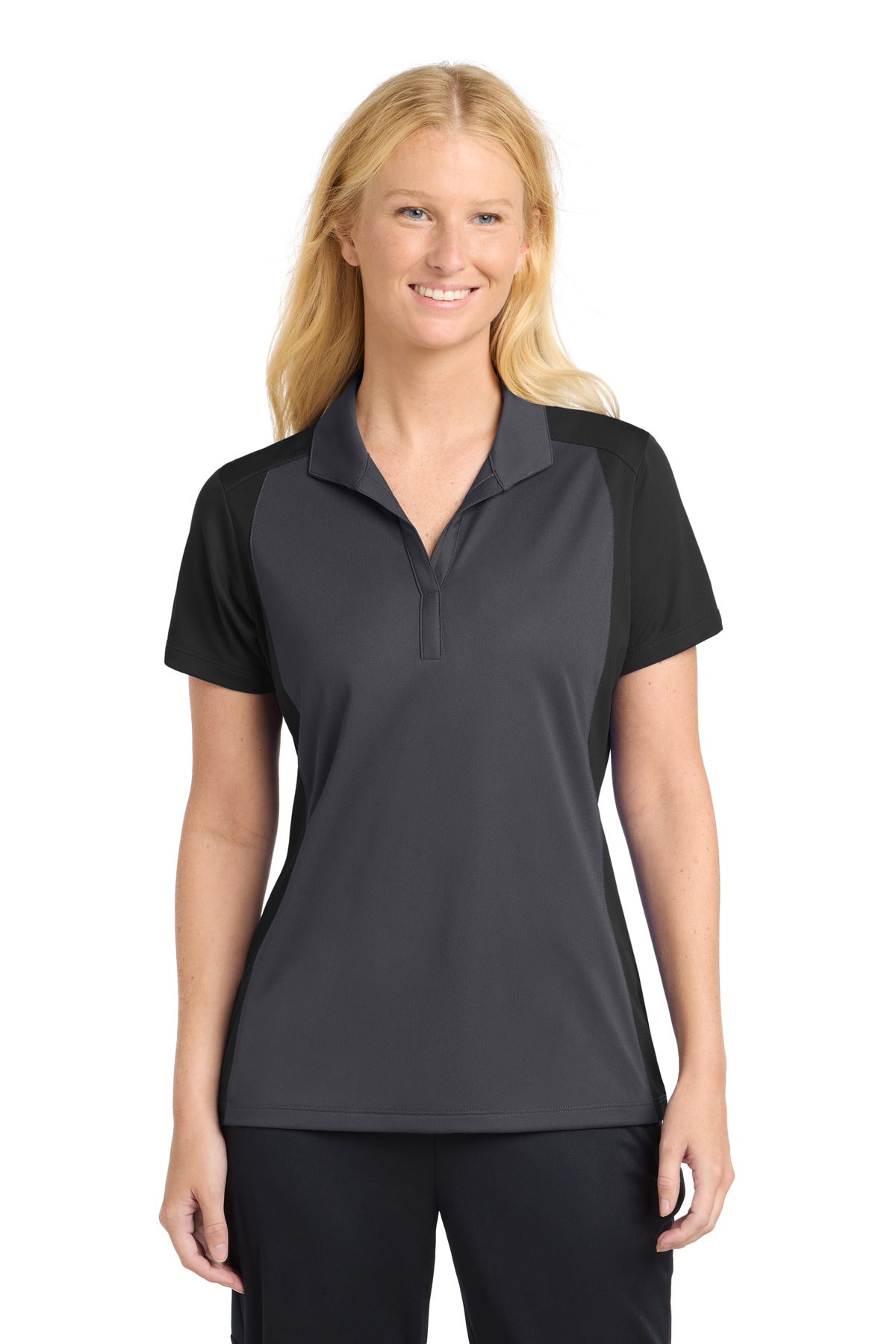 Sport-Tek® Women's Colorblock Micropique Sport-Wick® Polo. LST652