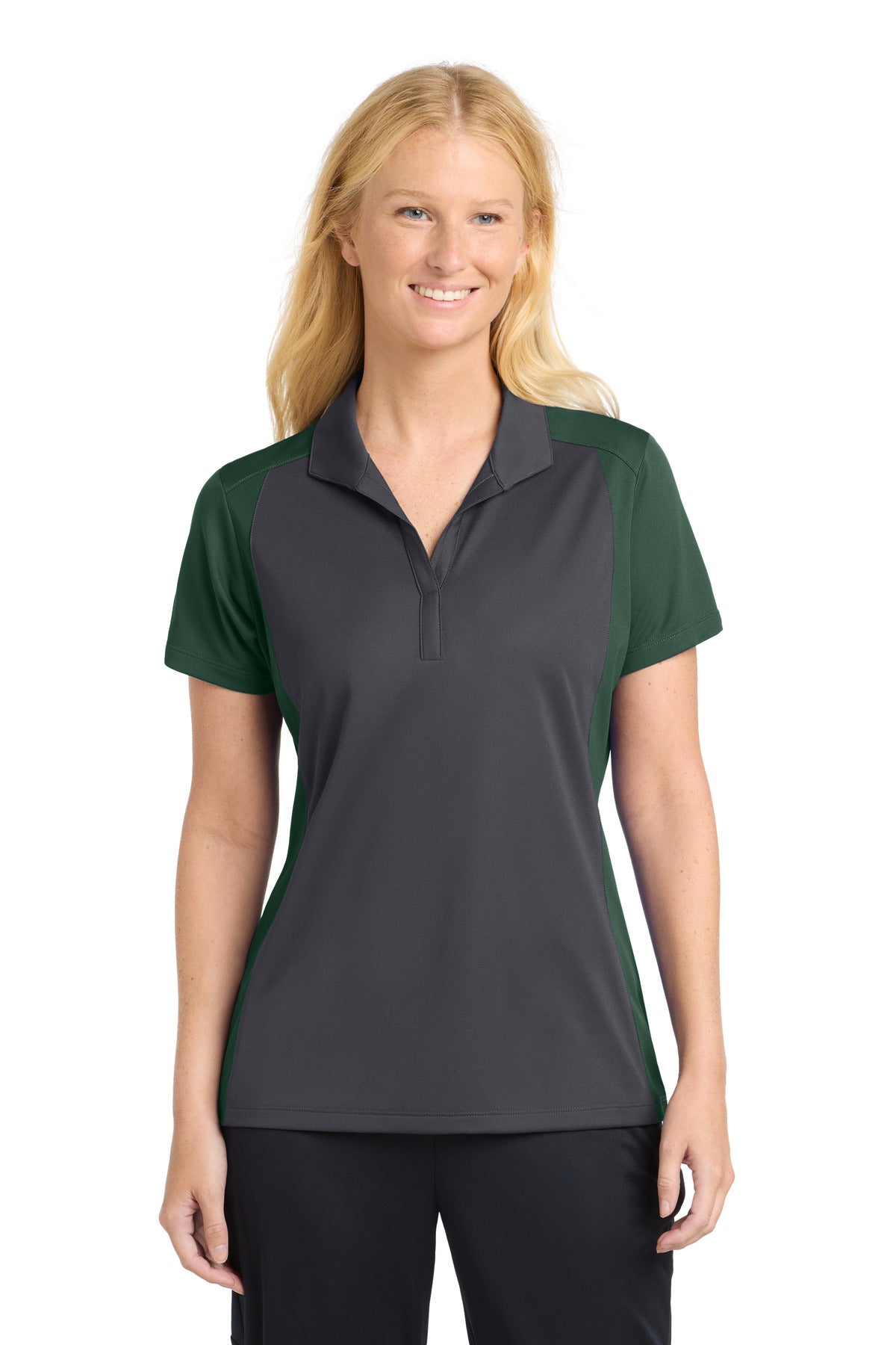 Sport-Tek® Women's Colorblock Micropique Sport-Wick® Polo. LST652