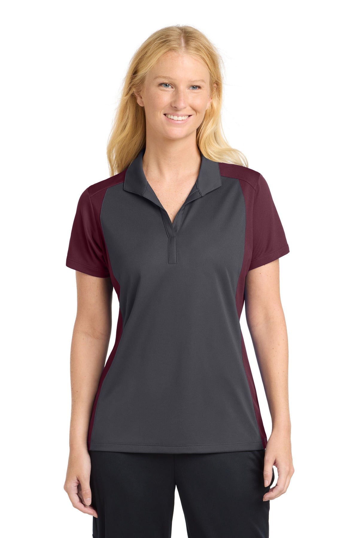 Sport-Tek® Women's Colorblock Micropique Sport-Wick® Polo. LST652