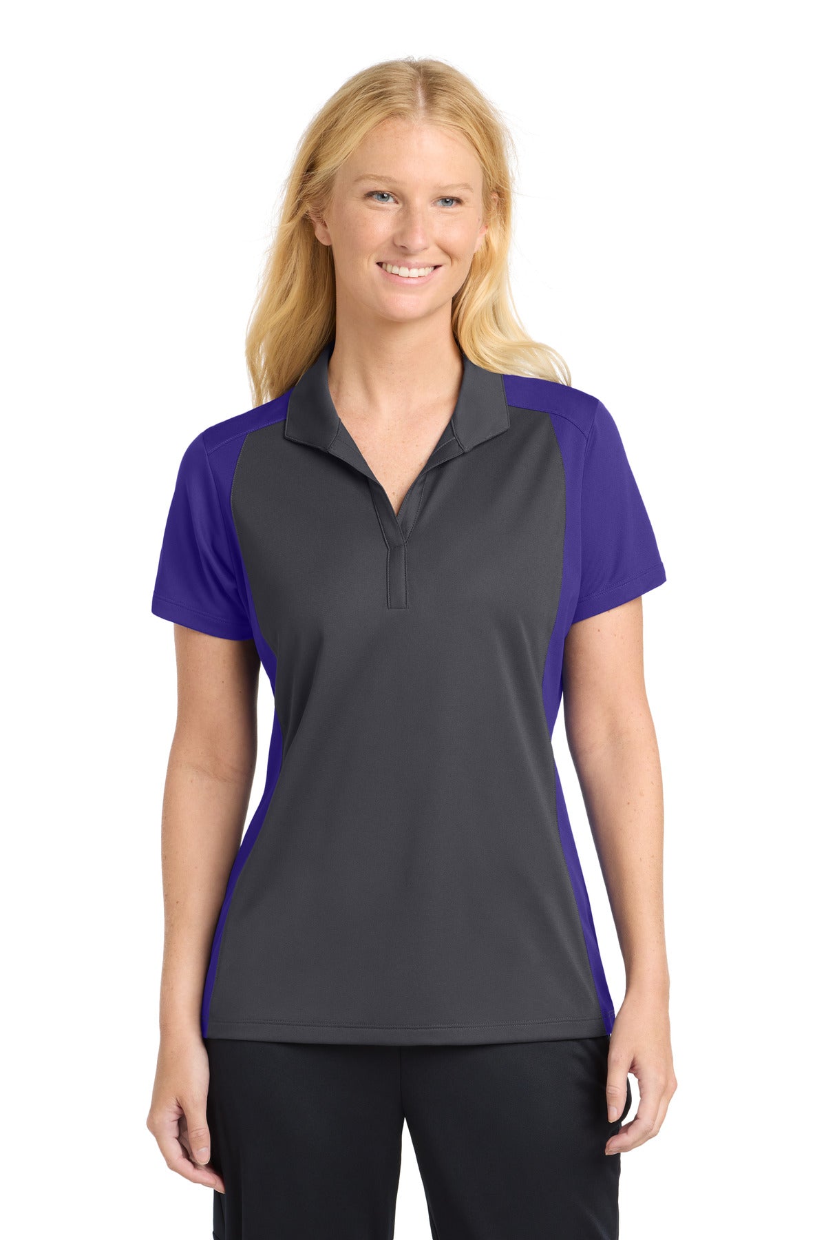 Sport-Tek® Women's Colorblock Micropique Sport-Wick® Polo. LST652