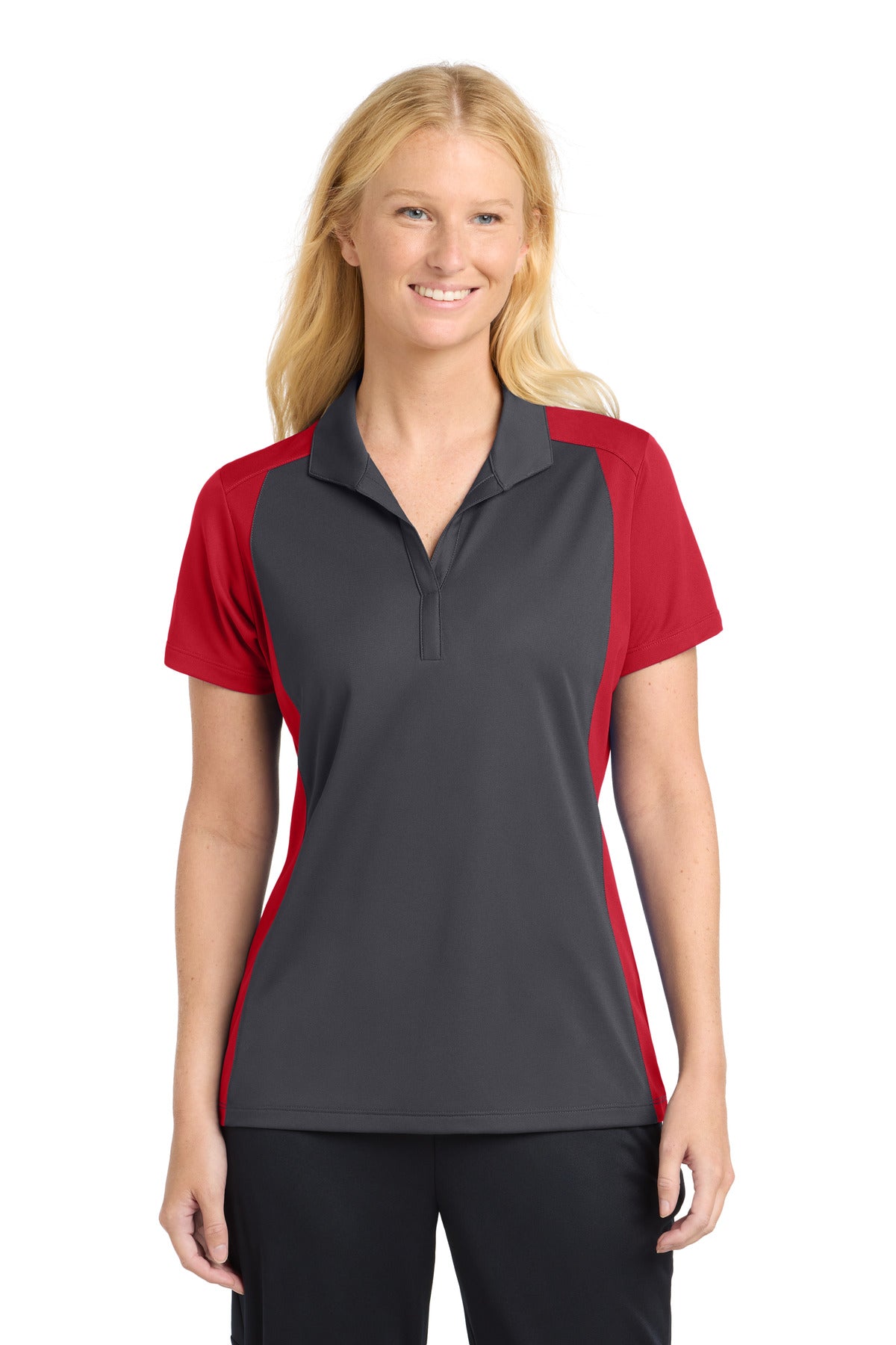 Sport-Tek® Women's Colorblock Micropique Sport-Wick® Polo. LST652