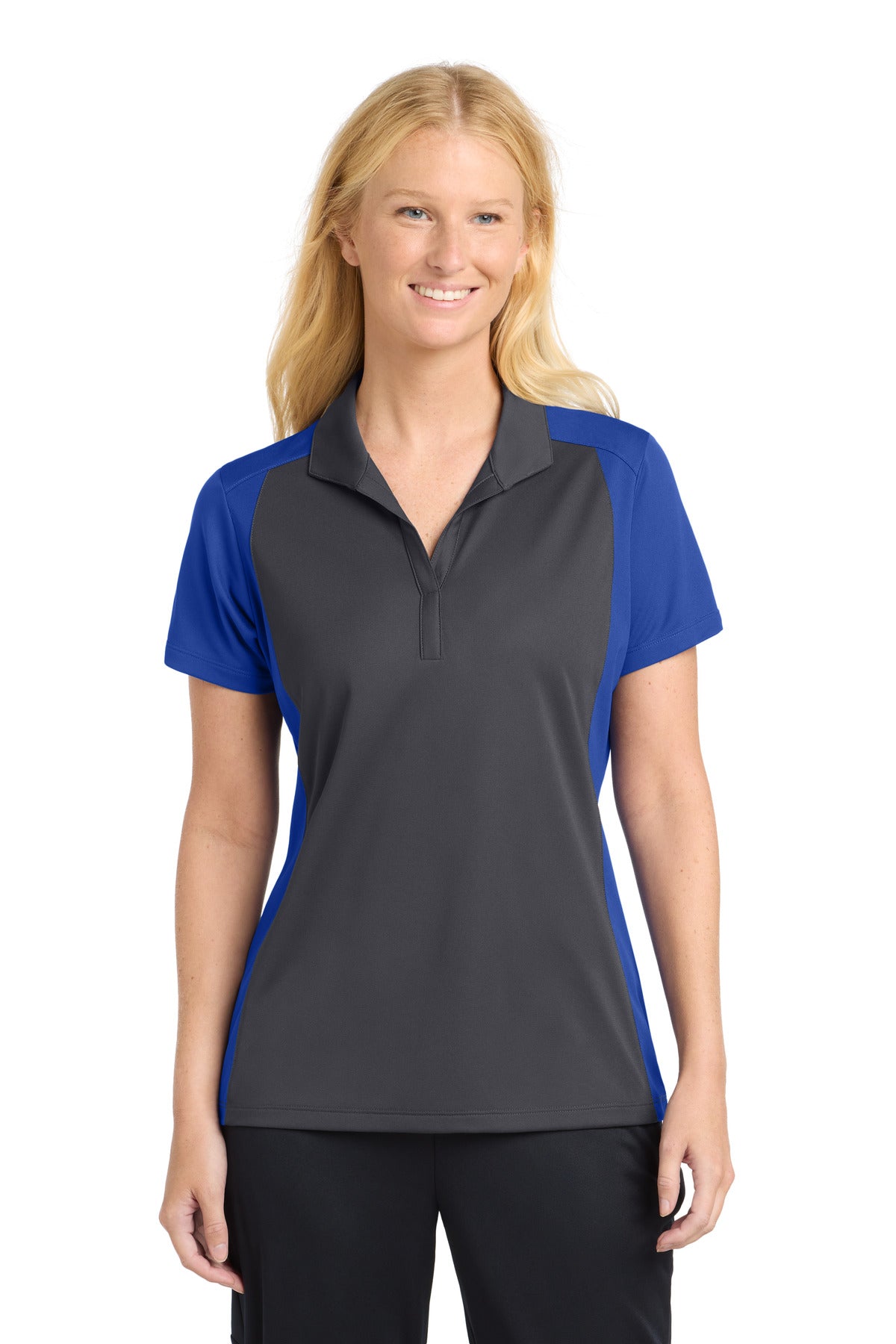 Sport-Tek® Women's Colorblock Micropique Sport-Wick® Polo. LST652