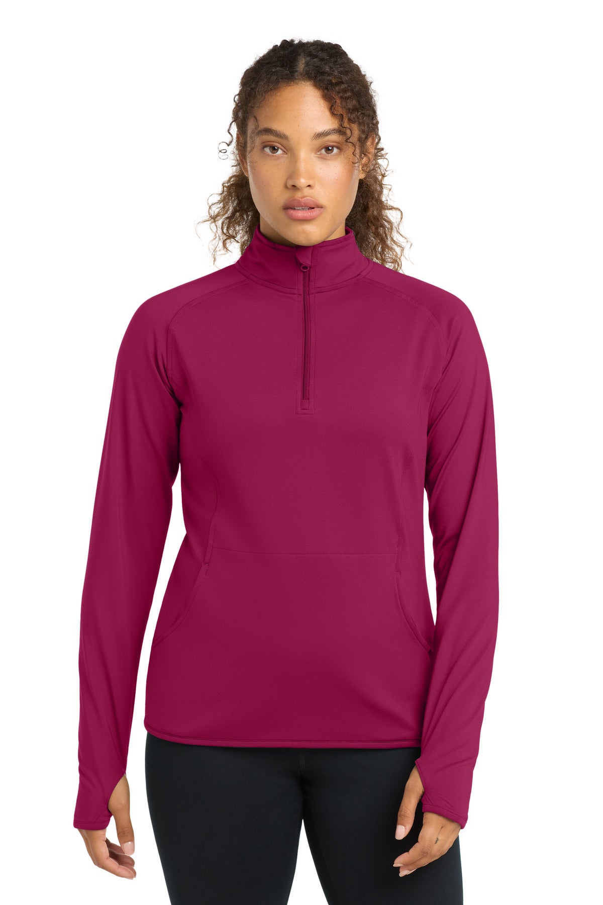 Sport-Tek® Women's Sport-Wick® Stretch 1/4-Zip Pullover. LST850