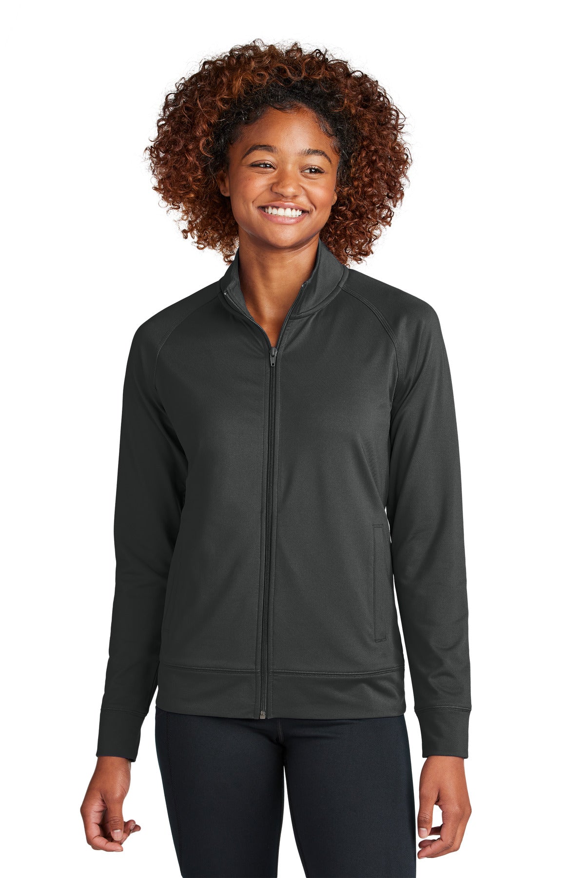 Sport-Tek® Women's Sport-Wick® Stretch Full-Zip Cadet Jacket LST857