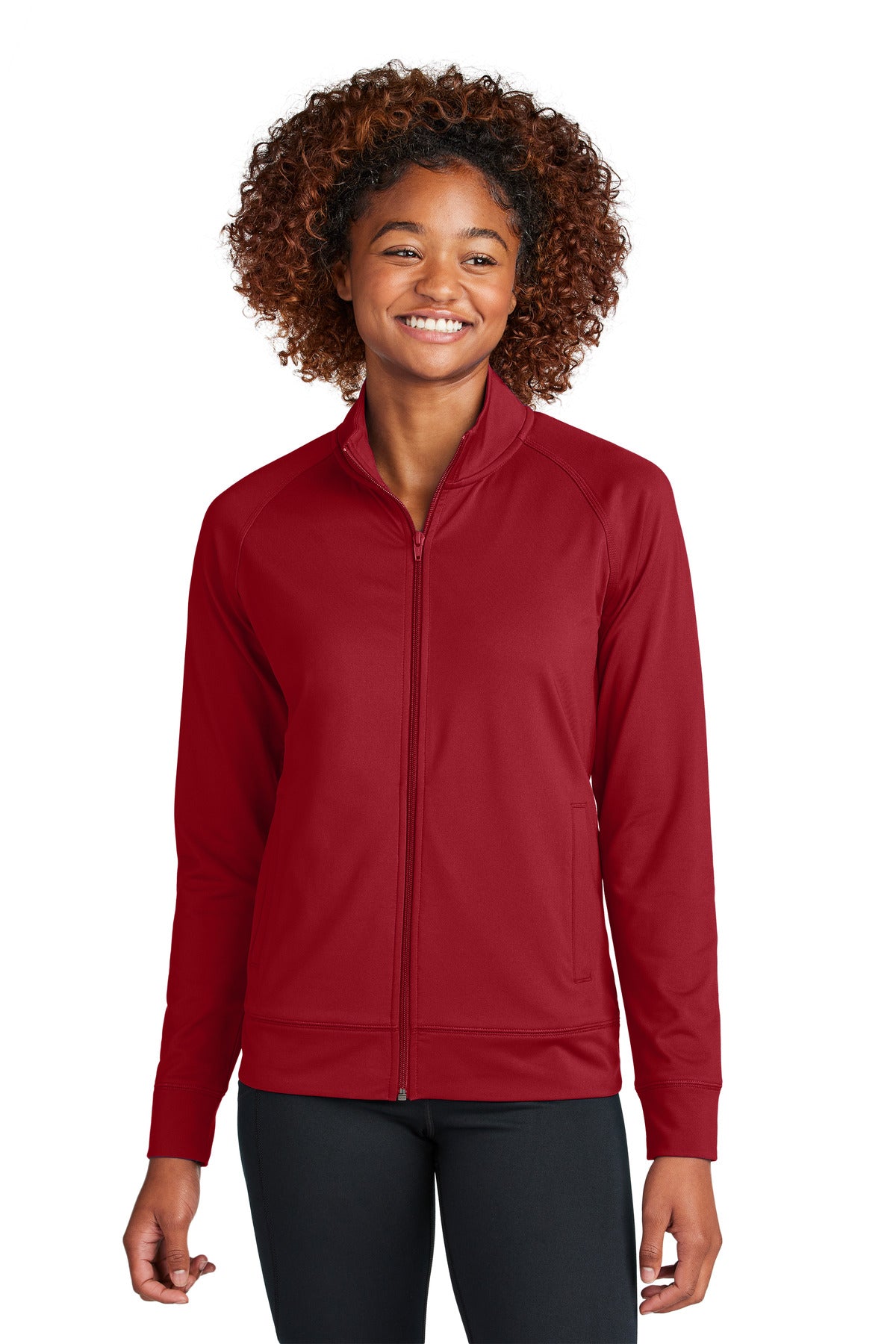 Sport-Tek® Women's Sport-Wick® Stretch Full-Zip Cadet Jacket LST857
