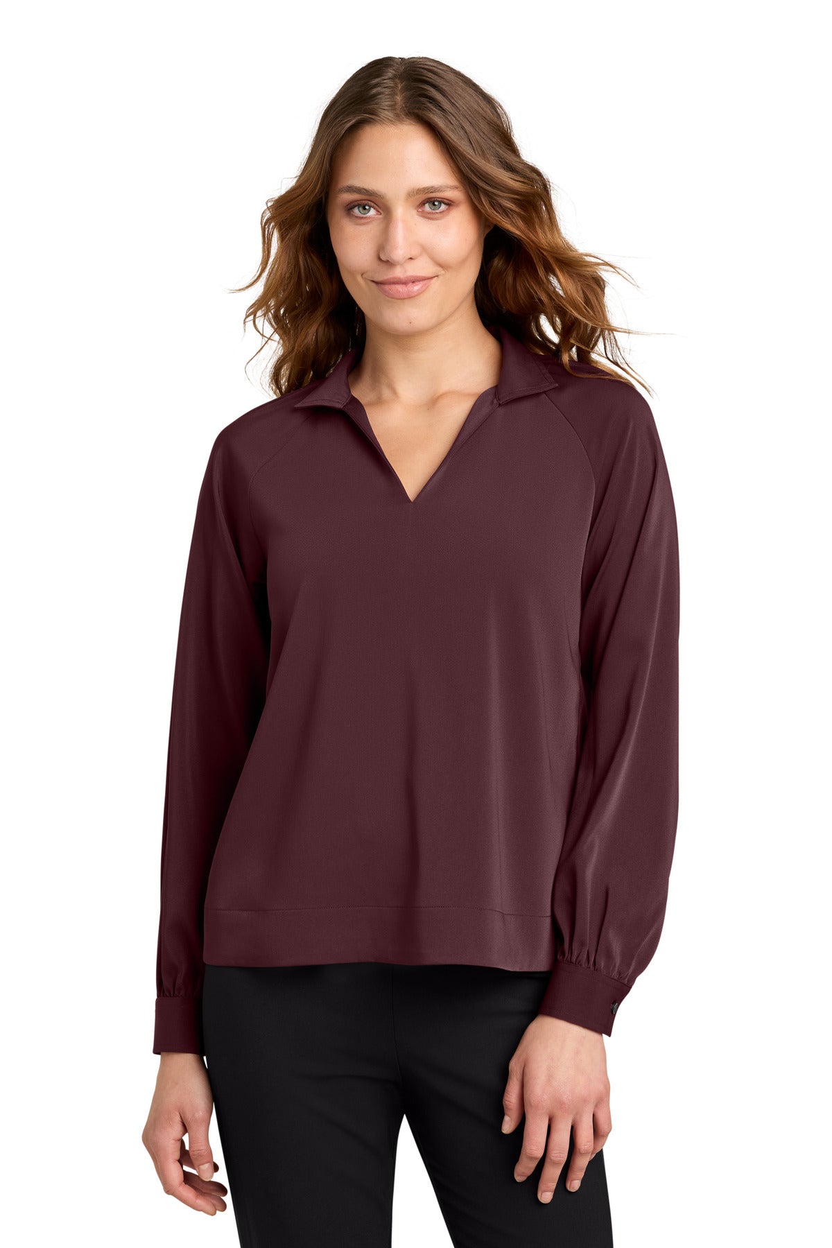 Mercer+Mettle® Women's Long Sleeve Buttery Soft Popover Blouse MM2019