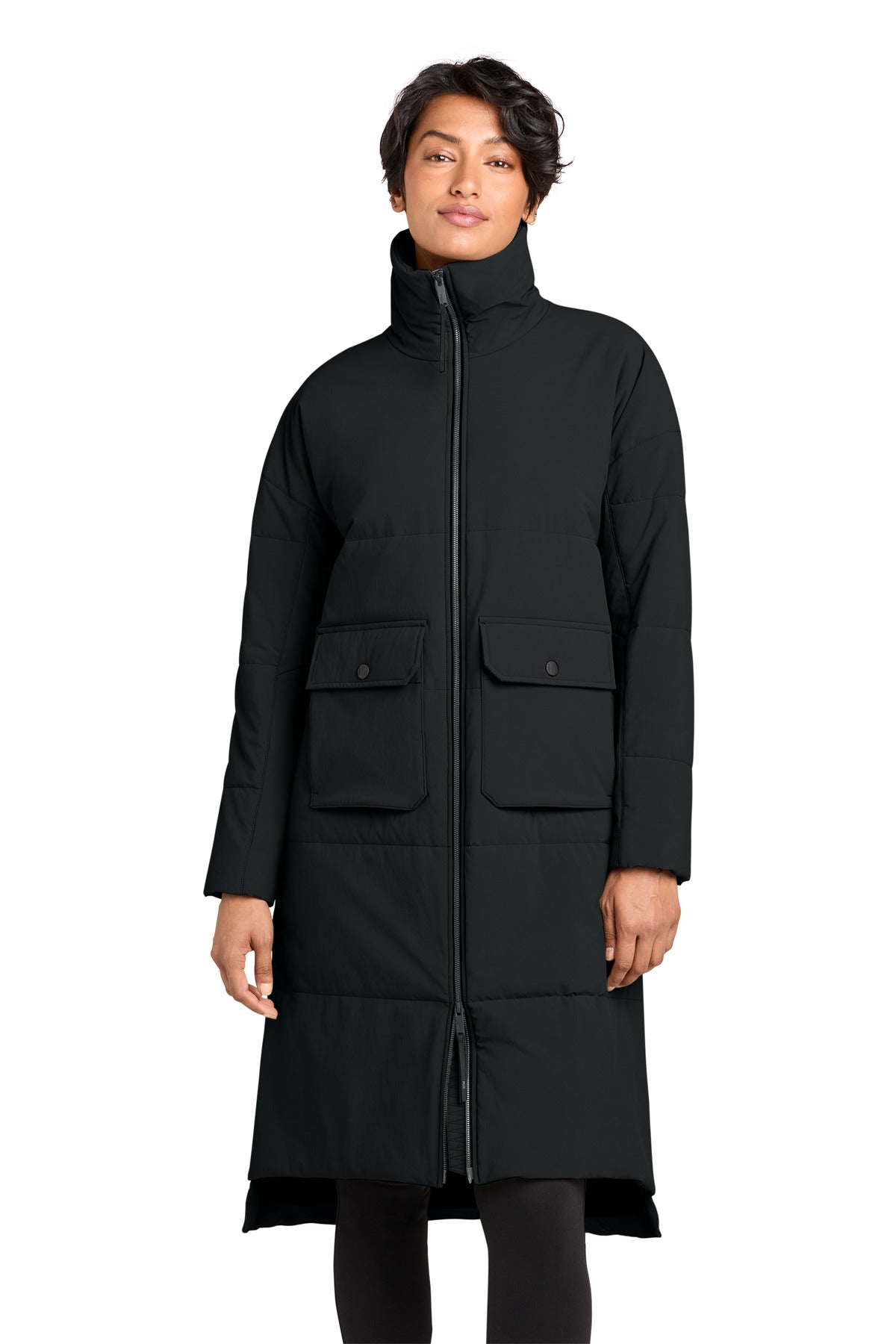 MiiR® Women's Sashiko Stretch Puffy Long Jacket MRAW445