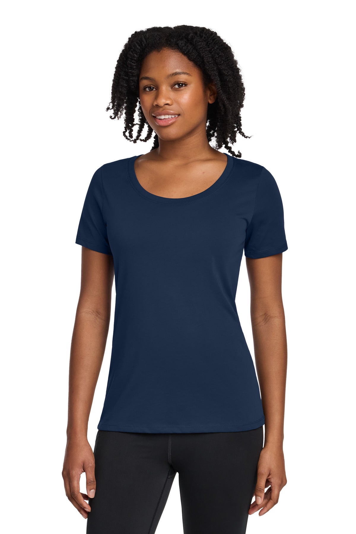 Nike Women's Dri-FIT Cotton/Poly Scoop Neck Tee. NKBQ5234