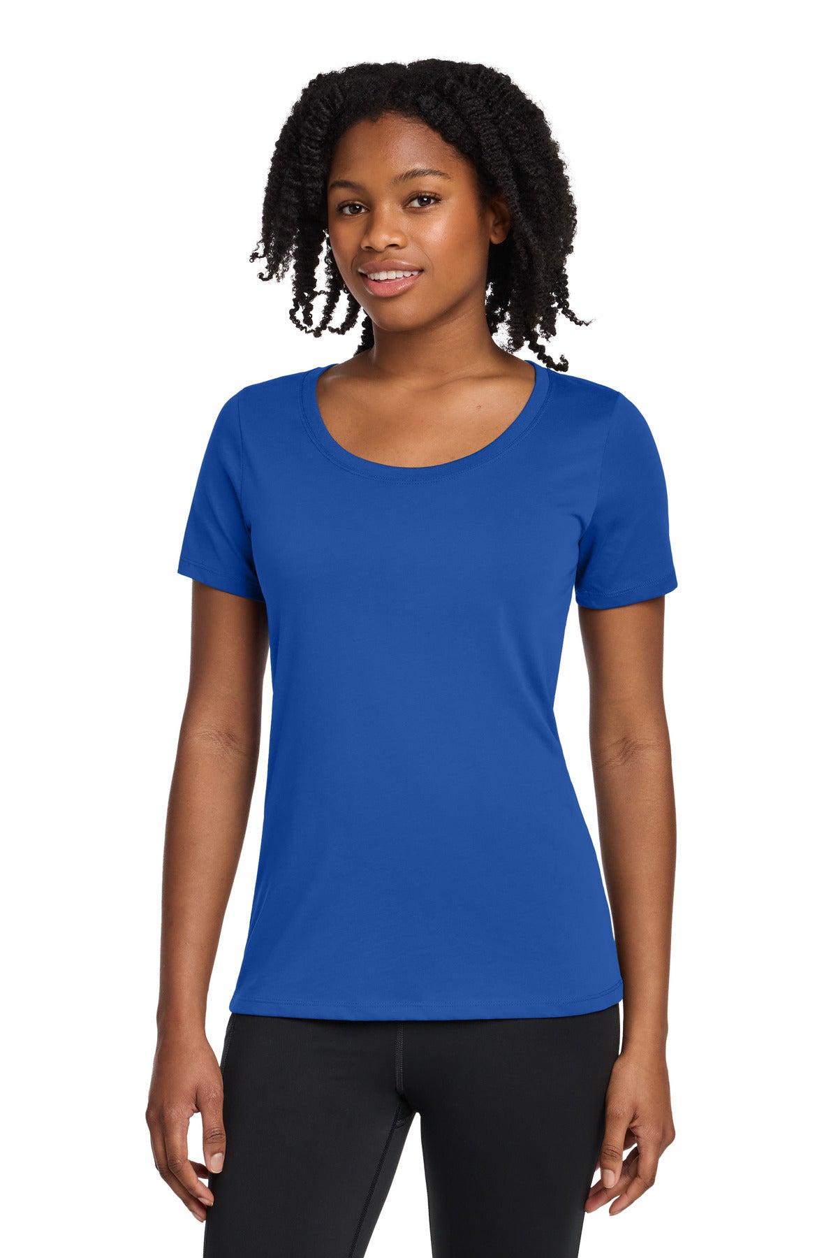 Nike Women's Dri-FIT Cotton/Poly Scoop Neck Tee. NKBQ5234