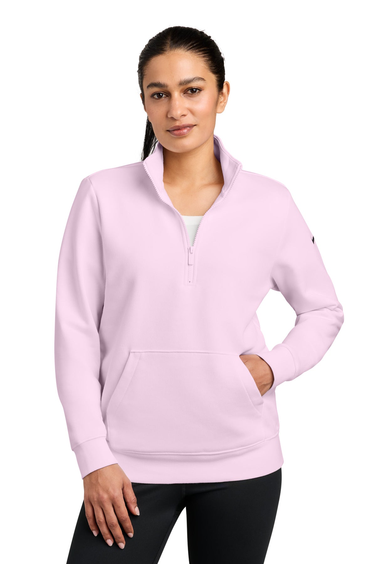 Nike Women's Club Fleece Sleeve Swoosh 1/2-Zip NKDX6720