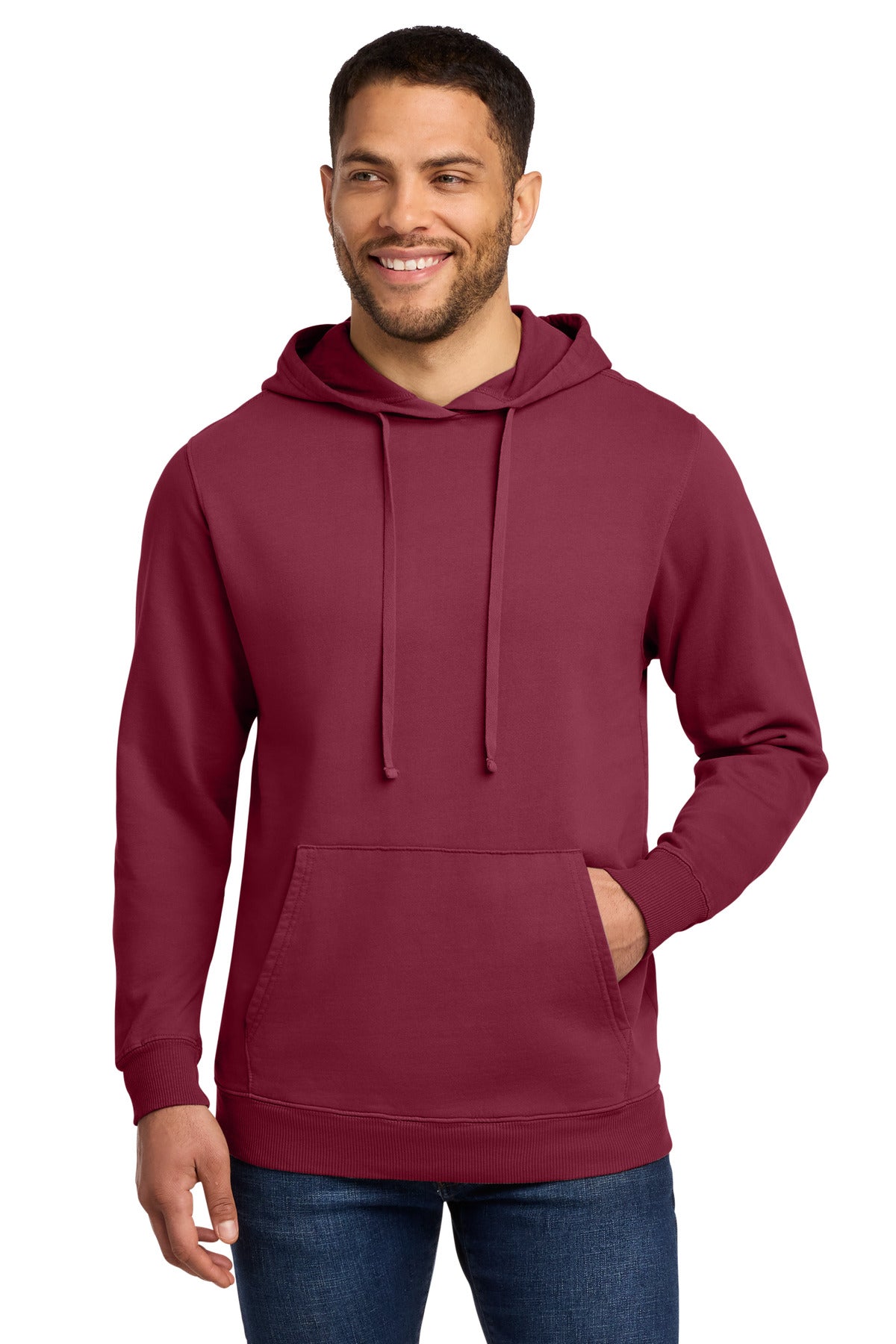 Port & Co® Beach Wash® Garment-Dyed Pullover Hooded Sweatshirt. PC098H
