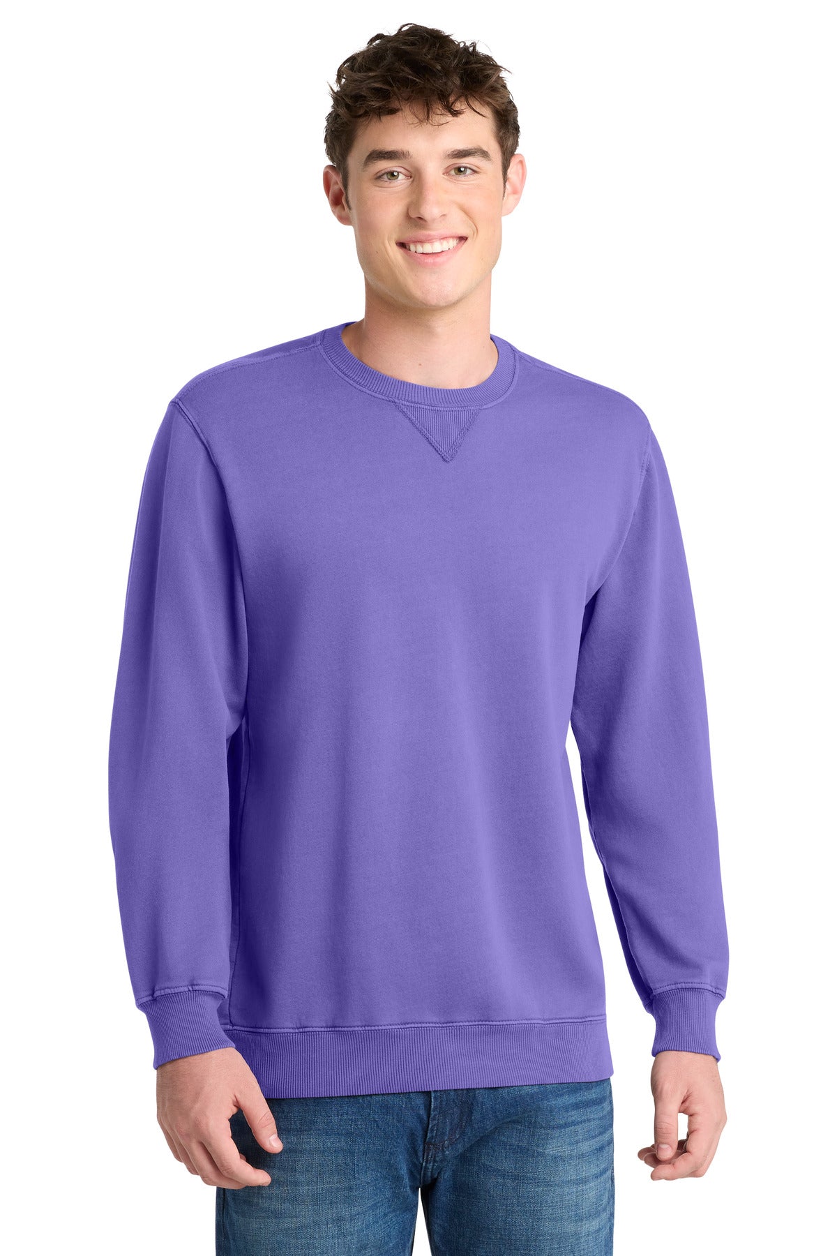 Port & Co® Beach Wash® Garment-Dyed Crewneck Sweatshirt PC098