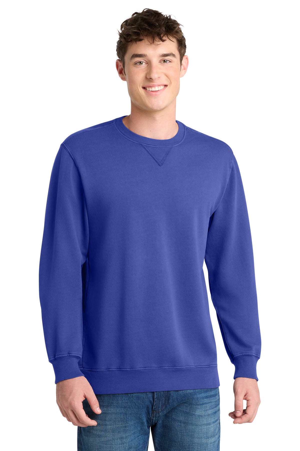 Port & Co® Beach Wash® Garment-Dyed Crewneck Sweatshirt PC098