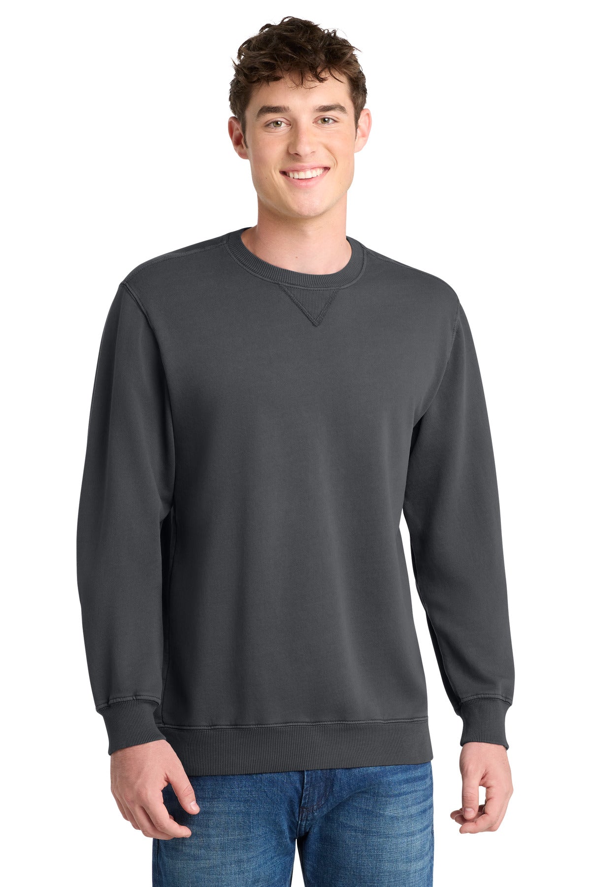 Port & Co® Beach Wash® Garment-Dyed Crewneck Sweatshirt PC098
