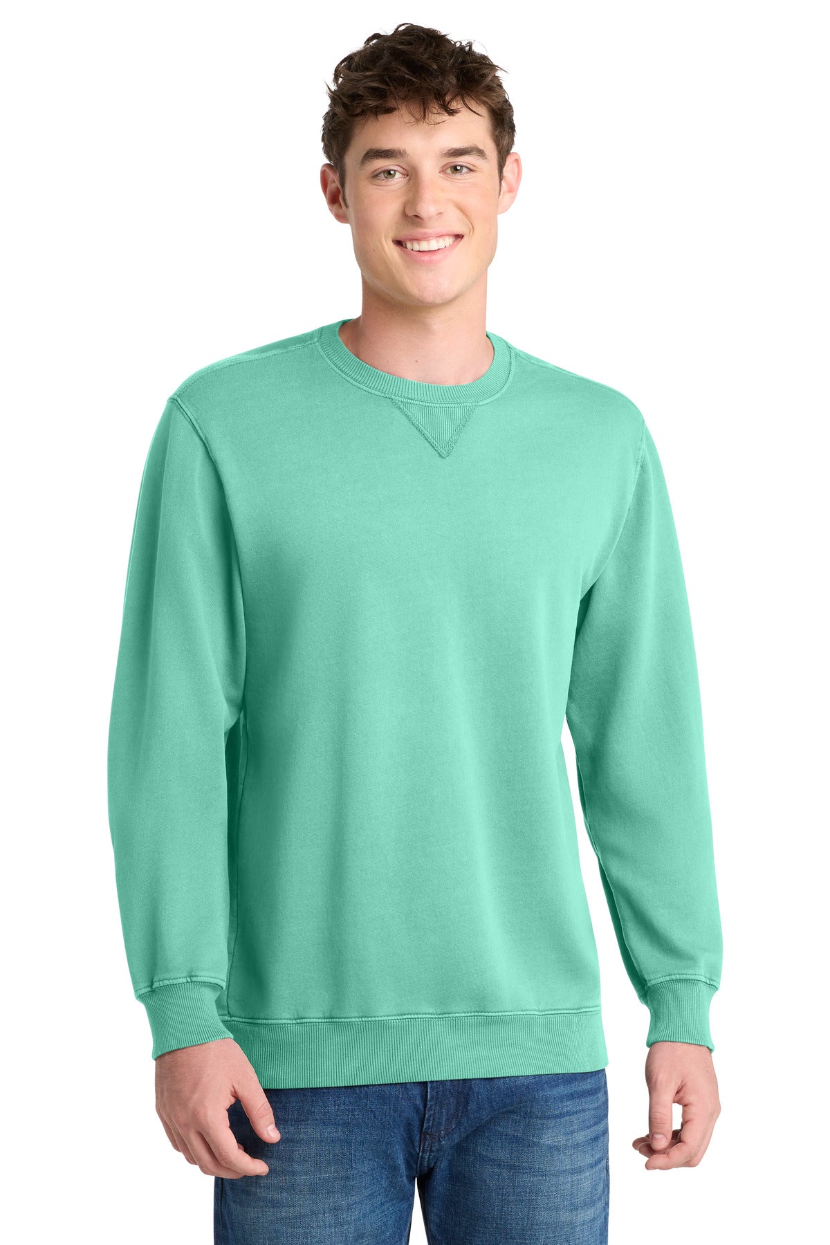 Port & Co® Beach Wash® Garment-Dyed Crewneck Sweatshirt PC098