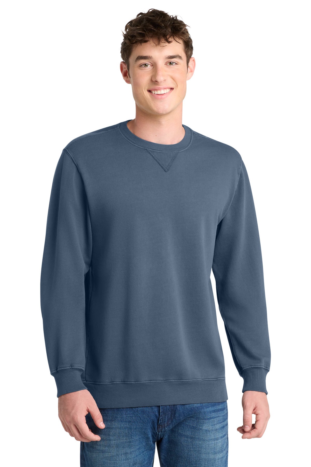 Port & Co® Beach Wash® Garment-Dyed Crewneck Sweatshirt PC098