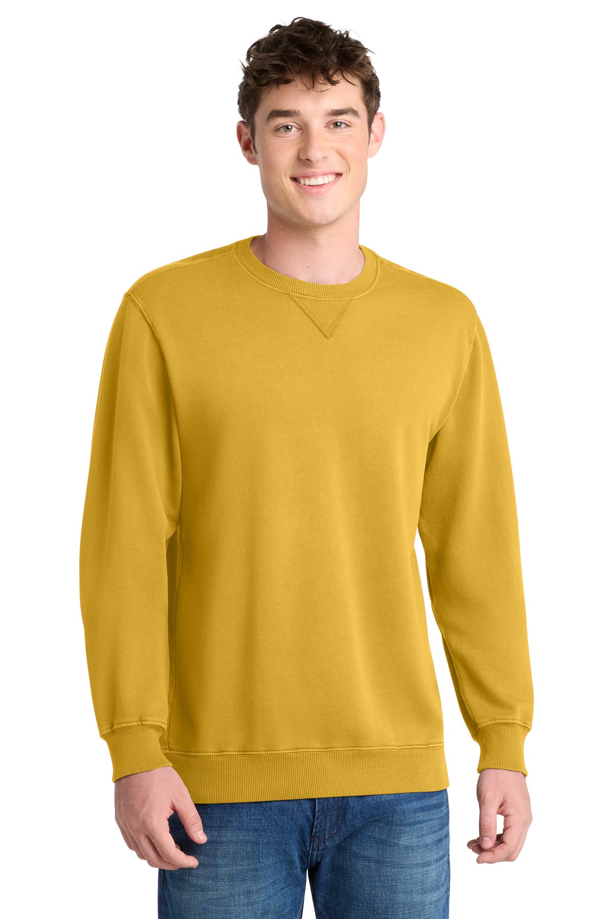 Port & Co® Beach Wash® Garment-Dyed Crewneck Sweatshirt PC098