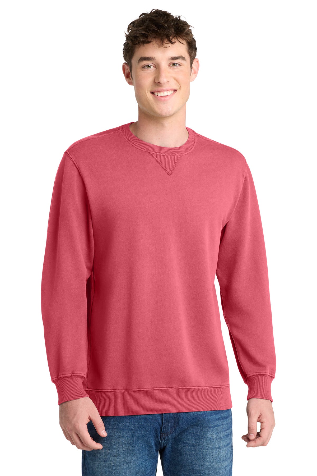 Port & Co® Beach Wash® Garment-Dyed Crewneck Sweatshirt PC098